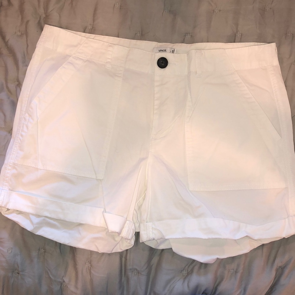 Vince High-rise White Shorts